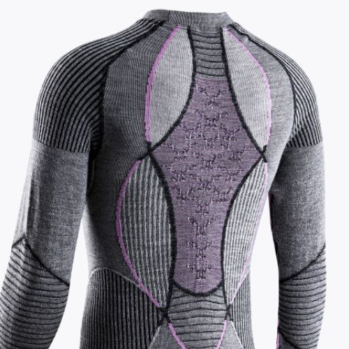 Dámske termo tričko X-Bionic Apani 4.0 Merino šedá/fialová APWT06W19W