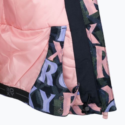 Detská snowboardová bunda ROXY Jet Ski 2021 true black sunbeam lettering