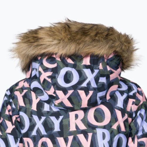 Detská snowboardová bunda ROXY Jet Ski 2021 true black sunbeam lettering