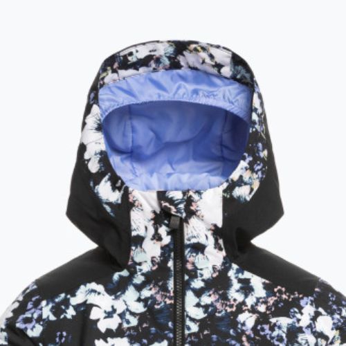 Detská snowboardová bunda ROXY Silverwinter 2021 true black black flowers