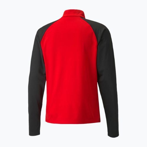 PUMA Teamliga 1/4 Zip Top futbalová mikina červená/čierna 657236 01