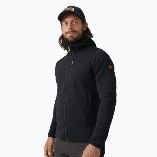 Pánska trekingová mikina Fjällräven Keb Fleece Hoodie black F81878