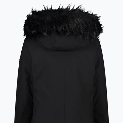 Dámska bunda do dažďa CMP Coat Zip Hood čierna 32K3196F/U91