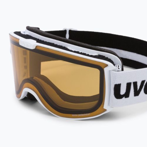 Lyžiarske okuliare UVEX Skyper P white mat/polavision brown/clear 55//444/13