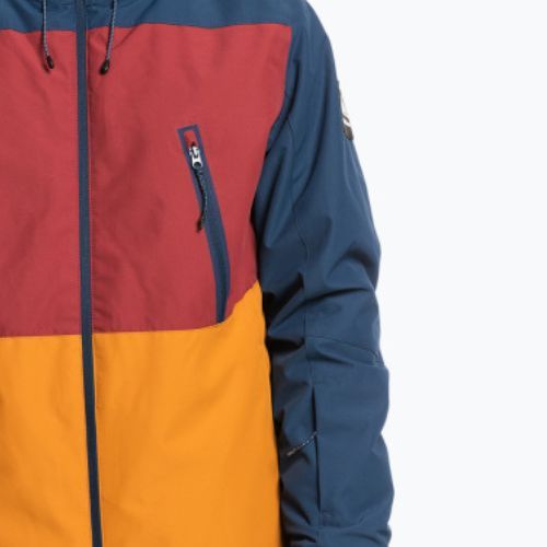 Pánska snowboardová bunda Quiksilver Sycamore tmavomodro-červená EQYTJ3335