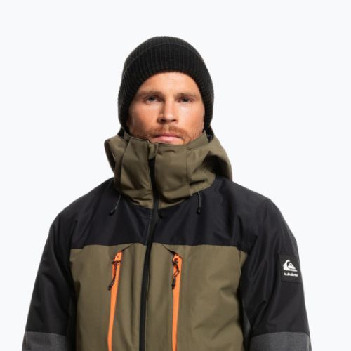 Pánska snowboardová bunda Quiksilver Mission Plus čierno-zelená EQYTJ3371