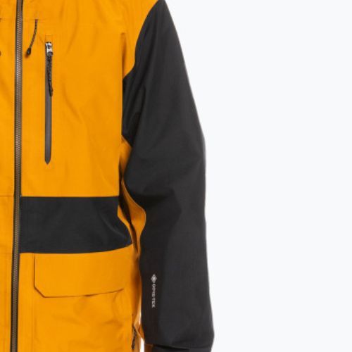 Pánska snowboardová bunda Quiksilver Hlpro S Carlson 3l Gore-Tex žlto-čierna EQYTJ3383