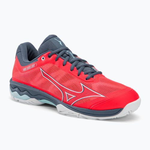 Dámska tenisová obuv Mizuno Wave Exceed Light AC Fierry Coral 2/White/China Blue 61GA221958