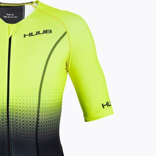 Pánsky triatlonový oblek HUUB Commit Long Course Suit čierno-žltý COMLCSFY