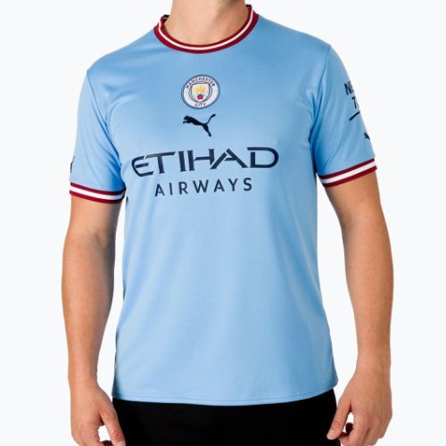 Pánske futbalové tričko PUMA Mcfc Home Jersey Replica Team modré 76571