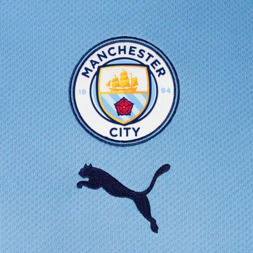Pánske futbalové tričko PUMA Mcfc Home Jersey Replica Team modré 76571