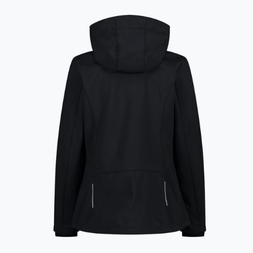 Dámska softshell  bunda CMP Zip Hood čierna 39A56