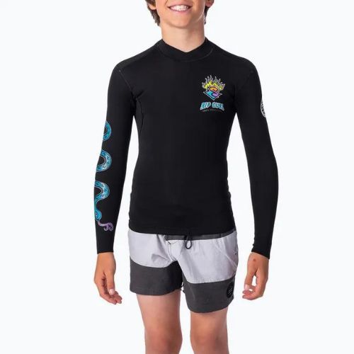 Detské neoprénové tričko Rip Curl Dawn Patrol čierne WVE8AJ