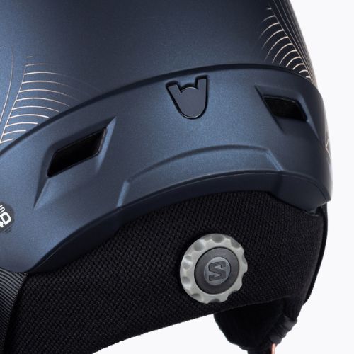 Dámska lyžiarska prilba Salomon Icon LT Visor Photo Sigma S1-S3 tmavomodrá L415298
