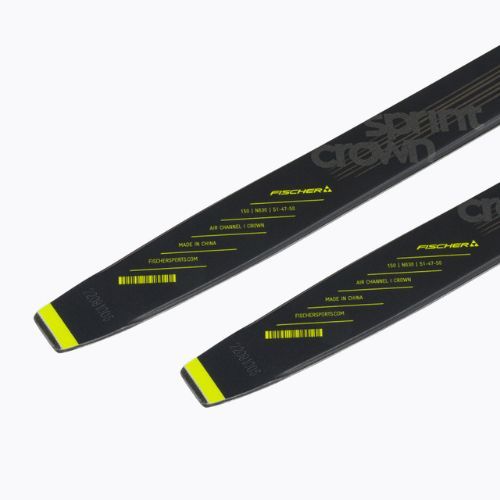 Detské bežecké lyže Fischer Sprint Crown + Tour Step-In black/yellow NP6319V