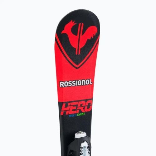Detské zjazdové lyže Rossignol Hero Pro + Team 4 GW Black Bulk red