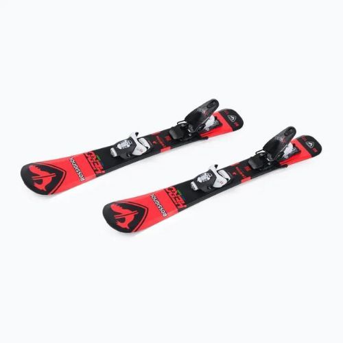 Detské zjazdové lyže Rossignol Hero Pro + Team 4 GW Black Bulk red