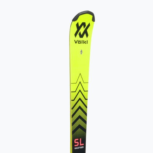 Detské zjazdové lyže Völkl Racetiger JR Pro+7. VMotion JR yellow/black 122467/6262T1.VA