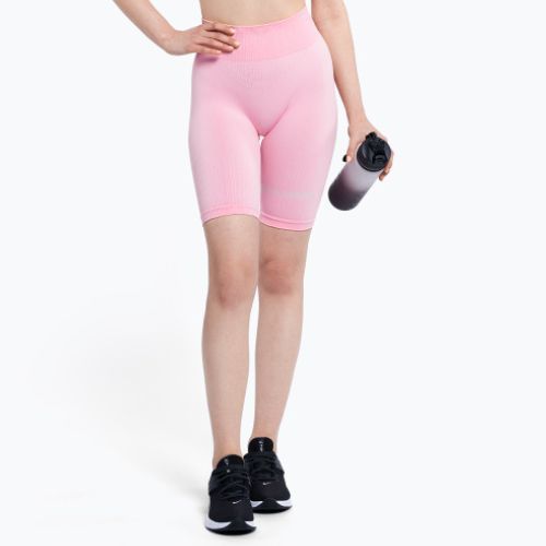 Dámske tréningové šortky Gym Glamour Bikers push up pink 410