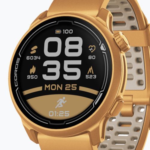 Hodinky COROS PACE 2 Premium GPS Silicone Band gold WPACE2