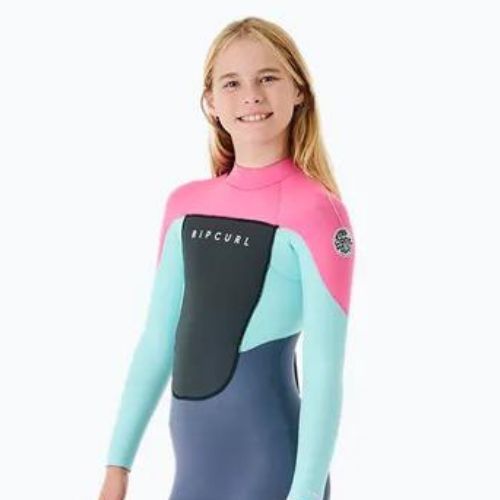 Rip Curl Groms Omega 3/2GB B/Zip 2 detský neoprénový oblek ružová/modrá 118BFS