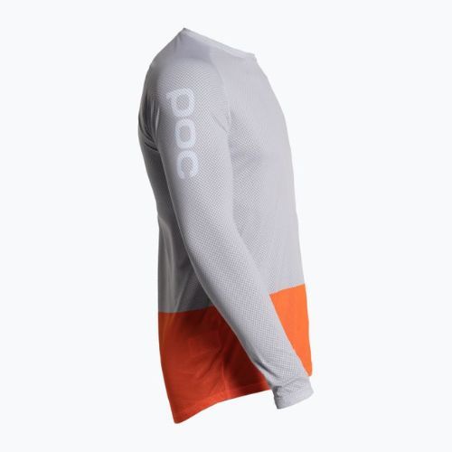 Pánske cyklistické oblečenie s dlhým rukávom POC MTB Pure granite grey/zink orange