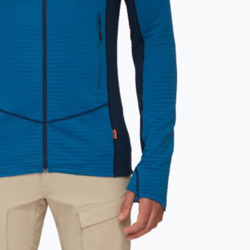 Pánska fleecová mikina Mammut Taiss Light ML s kapucňou modrá 1014-04530-50554-114