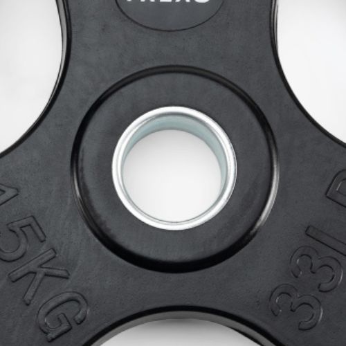 TREXO čierna pogumovaná liatina hmotnosť RW15 15 kg