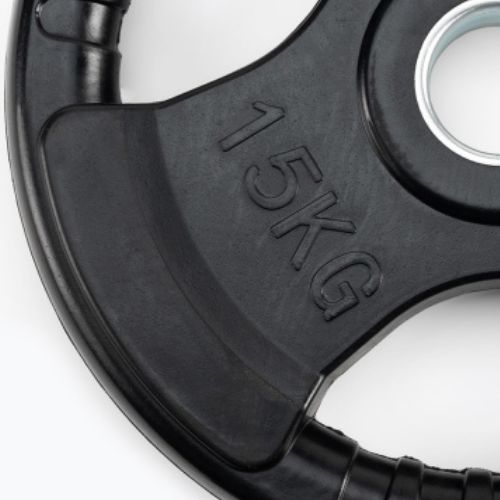 XTREXO čierna pogumovaná liatina hmotnosť RW15 15 kg