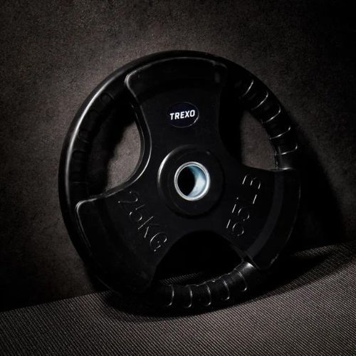 TREXO čierna pogumovaná liatina závažie RW25 25 kg