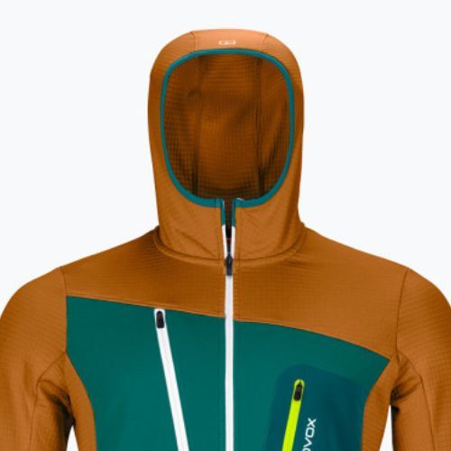 Pánska trekingová mikina Ortovox Fleece Grid Hoody brown 87211