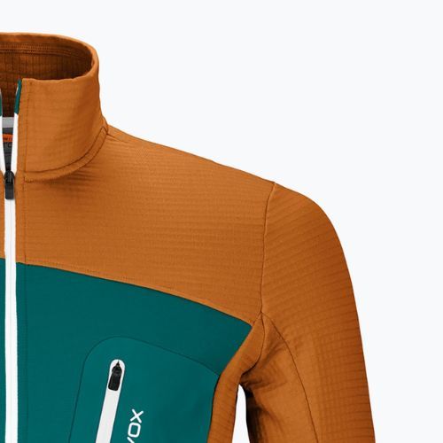Pánska trekingová mikina Ortovox Fleece Grid hnedá 87212