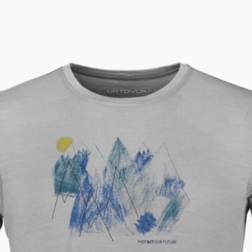 Pánske trekingové tričko Ortovox 140 Cool Mtn Playground sivé 88302