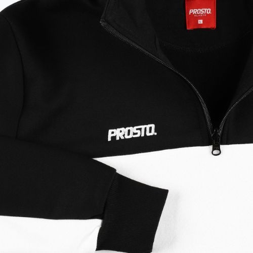 Pánska mikina PROSTO Half Zip Sweatshirt čierna KL222MSWE1132