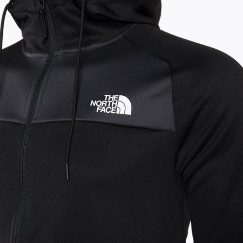 Pánska trekingová mikina The North Face Reaxion Fleece F/Z Hoodie čierno-šedá NFA7Z9OKT1