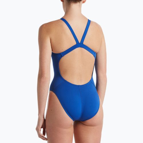 Dámske jednodielne plavky Nike Hydrastrong Solid Fastback blue NESSA001-494