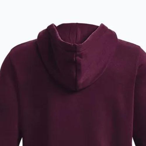 Pánska tréningová mikina Under Armour Essential Fleece Full Zip Hood bordová 1373881
