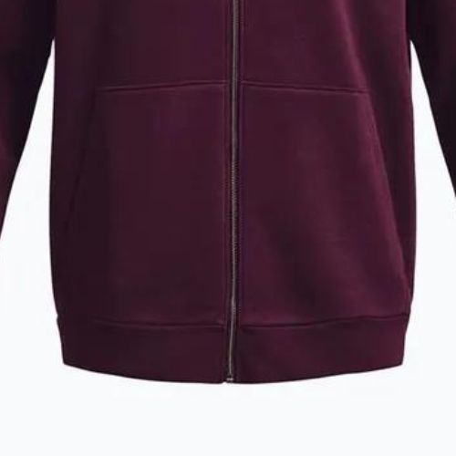 Pánska tréningová mikina Under Armour Essential Fleece Full Zip Hood bordová 1373881