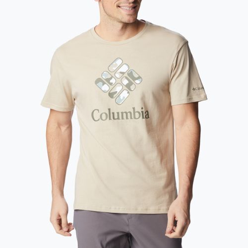 Columbia Rapid Ridge Graphic pánske trekové tričko béžové 1888813273