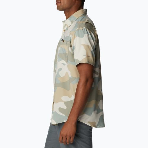 Columbia pánske trekingové tričko Utilizer Printed Woven SS Niagara Mod Camo 1990825