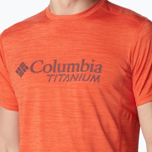 Columbia pánske trekingové tričko Titan Pass Graphic červené 1991471839