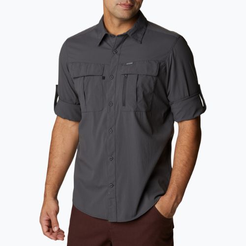 Columbia Newton Ridge II LS tmavo šedá pánska košeľa 2012971