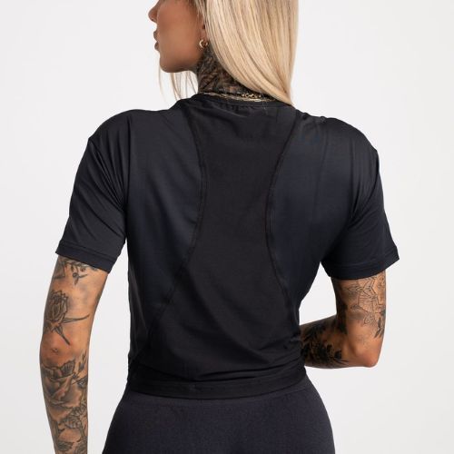 Dámske tréningové tričko Gym Glamour Sport Black 424