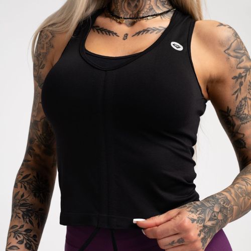 Dámsky tréningový top Gym Glamour Drawstring Black 445