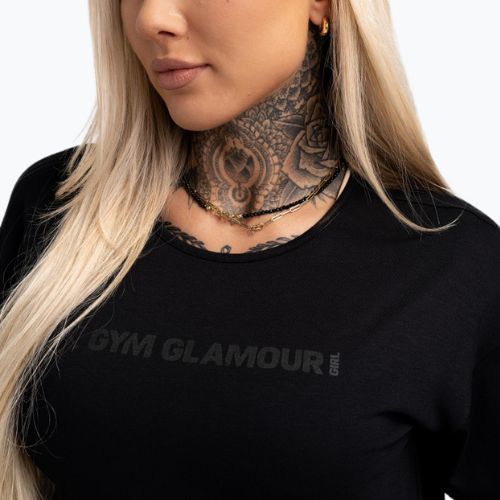 Dámske tréningové tričko Gym Glamour V Black 421