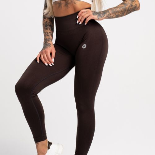 Dámske tréningové legíny Gym Glamour Flexible Brownie 428