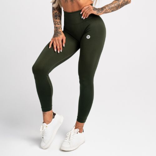 Dámske tréningové legíny Gym Glamour Flexible Khaki 430