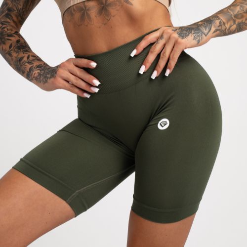 Dámske tréningové šortky Gym Glamour Flexible Khaki 436