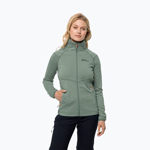 Dámska trekingová bunda Jack Wolfskin Fortberg FZ green 1711101