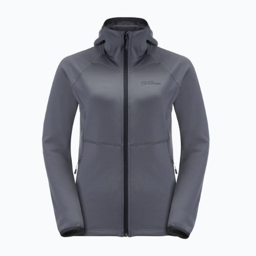 Jack Wolfskin dámska trekingová bunda Kolbenberg Hooded FZ sivá 1711071